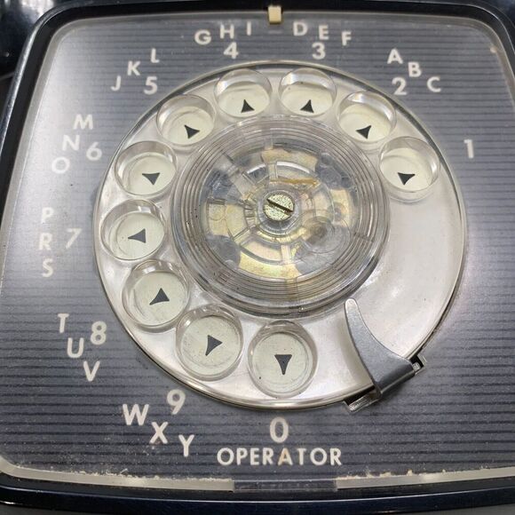 Vintage GTE Automatic Electric Rotary Black Desk Phone 80E Display/Parts/Prop - Picture 2 of 10